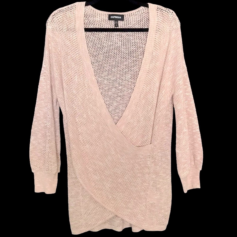 Express Surplice Front Knit Sweater